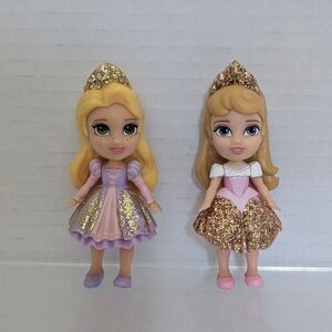 Princess Mini Doll Set with Glitter Dresses